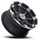 Vision Lockout 12X7 ATV/UTV Wheel - Matte Black/Machined (4/110) 4+3