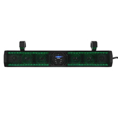 26" Marine Amplified Soundbar with Bluetooth USB & RGB Lighting 6 Speakers 600 Watts