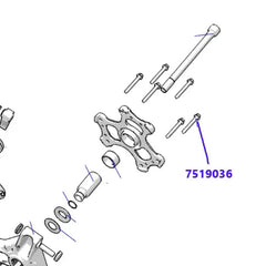 RMK Patriot Boost / 9R P22 TITANIUM Clutch Cover Bolts (QTY 6) #7519036 Hex Screw Flange M6X1.0X30mm - RPM SXS
