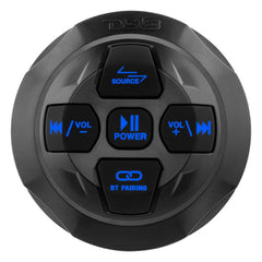 Marine And Powersports Waterproof Bluetooth Audio Receiver With Controls and Microphone