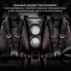 Can-Am Maverick X3 (2017-Up) Waterfall Center Console Speaker Pod – Fits Dual 6.5” Speakers