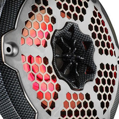 NXL 6.5" 2-Way Coaxial Marine Speaker With LED RGB Lights 100 Watts Rms 4-Ohm - Black Carbon Fiber