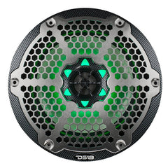 NXL 8" 2-Way Coaxial Marine Speaker With LED RGB Lights 125 Watts Rms 4-Ohm - Black Carbon Fiber