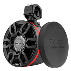 NXL 8" Marine and Powersports Compact PRO Towers with Loudspeaker and driver Built in LED RGB Lights 250 Watts Rms -Black Carbon Fiber (PRO-HY8.4B Included)