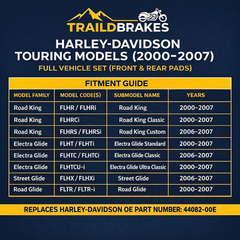 Harley-Davidson Touring 2000-2007 Ceramic Brake Pad Set