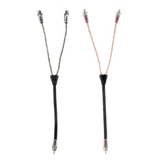Level 3 RCA 100% Copper OFC Y Connector 2 FEMALE to 1 MALE - BLACK / RED Kit