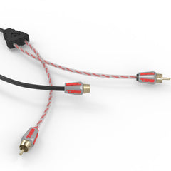 Level 3 RCA 100% Copper OFC Y Connector 2 FEMALE to 1 MALE - BLACK - RED