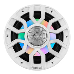 NXL 8" 2-Way Coaxial Marine Speaker with Bullet Tweeter and Digital Led Lights | 175W RMS 4-Ohm