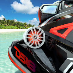 NXL 8" Pod 375W Speaker with Integrated RGB LED Lights (Pair) - Perfect for Jet Skis