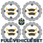 Can-Am Outlander 1000/850/650/450 6x6 2015-2026 Ridge Rider Rotor and Pad Kit