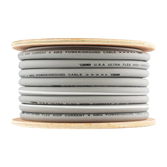 4-GA 100% OFC Ground, Power Cable, 50 Feet -Silver