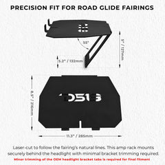 Harley-Davidson Road Glide Amplifier Rack for models 2014–2023