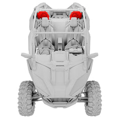 Polaris RZR-PRO 2020-2024 Rear Speaker Pods Loaded with NXL-iQ 6.5" Coaxial Speakers with Digital LED Lighting