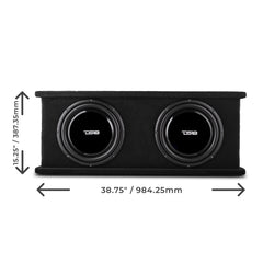 12" Loaded Shallow Subwoofer Enclosure 700 Watts Rms @ 1 ohm