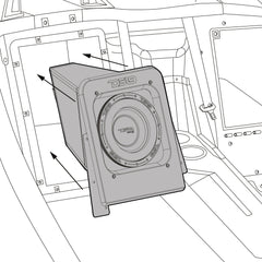 Polaris Slingshot Loaded Rear Sealed 10" Subwoofer Enclosure | Fits Either Passenger or Driver Side | 2015 - Current