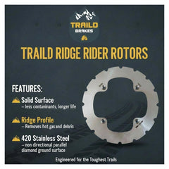 Polaris Sportsman 400/450/500/570/800 2009-2024 Ridge Rider Rotor and Pad Kit