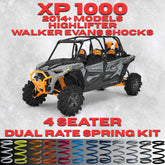 Polaris RZR XP 1000 Highlifter 4 Seater Dual Rate Spring Kit (Walker Evans Shocks)(2014+)
