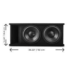 Dual 12" Loaded Subwoofer Ported Enclosure With ZR12.2 1600 Watts Rms