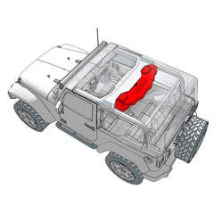 Jeep JL/JLU,JT Overhead Bar System Fits 4 X 8" Speakers (Not Included) and 4 X Tweeters PRO-TW4L and Harness Included