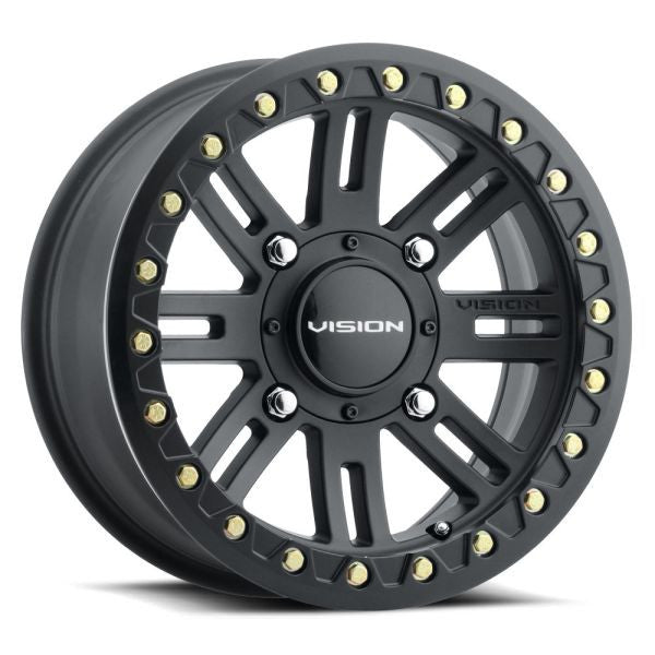 Vision Manx 2 Beadlock 14X7 ATV/UTV - Satin Black (4/156) 4+3