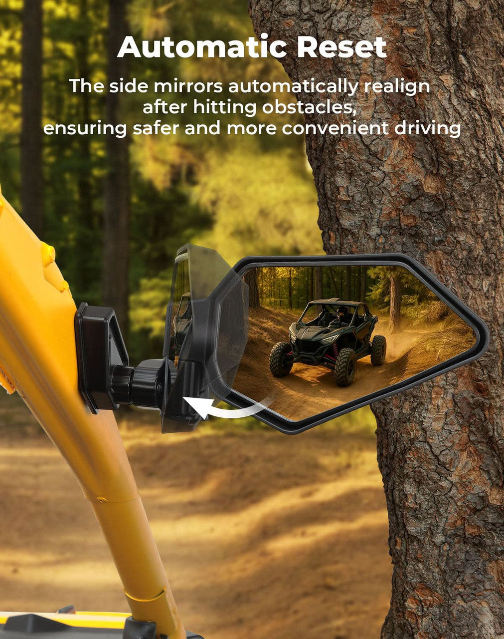 Can Am Maverick R / X3 UTV Side Mirrors Automatic Folding and Resetting