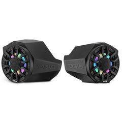 Can-Am Maverick X3 Kick Panel Speaker Pods Loaded with NXL-IQ 6.5" 2-Way Coaxial Marine Speakers and Digital LED Lights