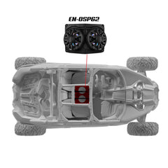 CAN-AM Overhead Enclosure With Amplifier and Installation Kit - Loaded with 2x 6.5" 2-Way Marine Speakers With Digital LED Lights