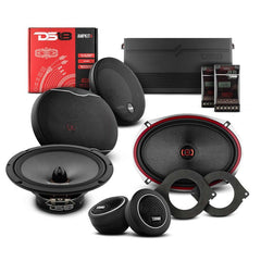DS18 2012-2021 RAM 3500 Crew and Quad Cab Front and Back Doors Speakers Best Upgrade/Replacement Package 1800 Watts
