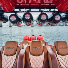 NXL 8" Neodymium Marine and Powersports Towers with Built-in Passive Radiator, 1" Driver and LED RGB Lights 180 Watts Rms
