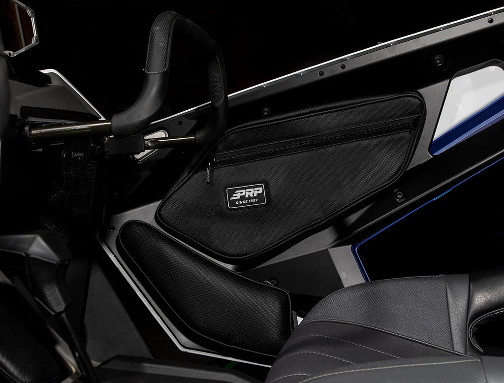 FRONT DOOR BAGS WITH KNEE PADS FOR POLARIS RZR PRO XP, PRO XP4, PRO R, TURBO R, PRO S (CUSTOM PAIR)