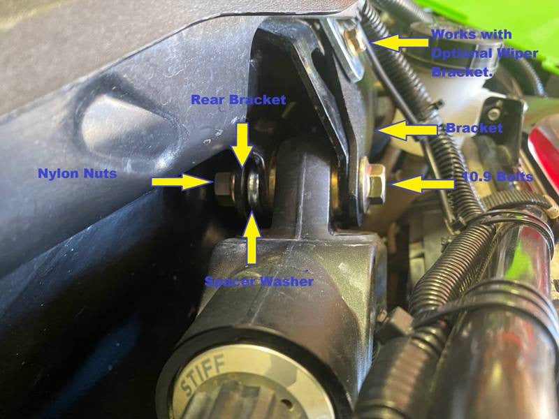 Kawasaki KRX Front Shock Mount Braces