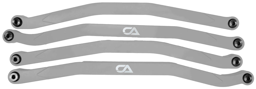 CA Technologies USA Cam-Am X3 High Clearance Radius Rods are the largest and thickest rods on the market providing strength, dependability, and affordability. 1.25 inches thick and 1.5 inches high. Built with FK Brand Spherical bearings. Kit contains four high clearance rods for the highest ground clearance.