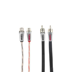 Level 3 RCA 100% Copper OFC Y Connector 2 FEMALE  to 1 MALE -  BLACK / RED Kit