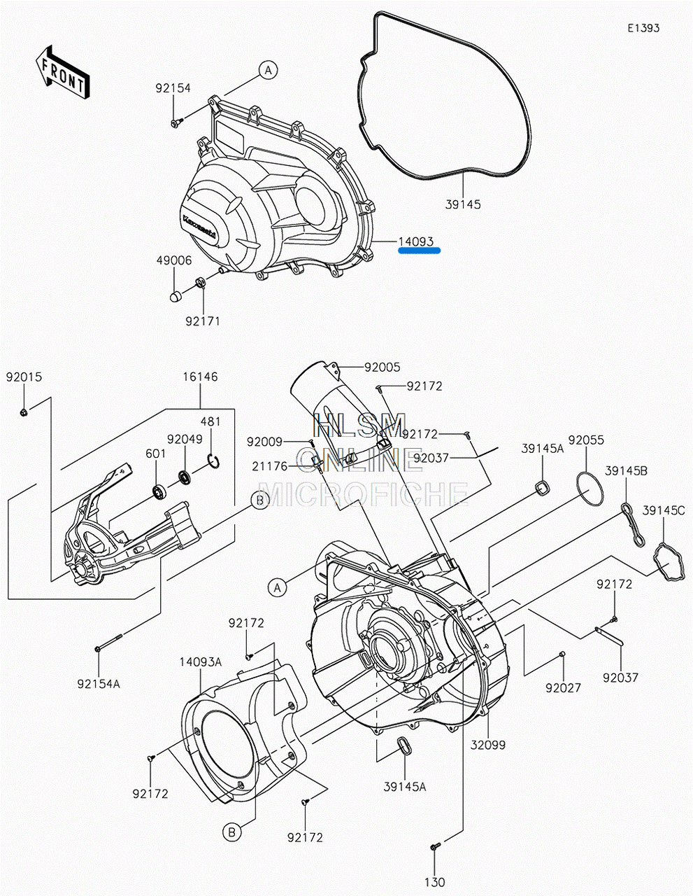 Kawasaki KRX Outer (OEM) Clutch Cover