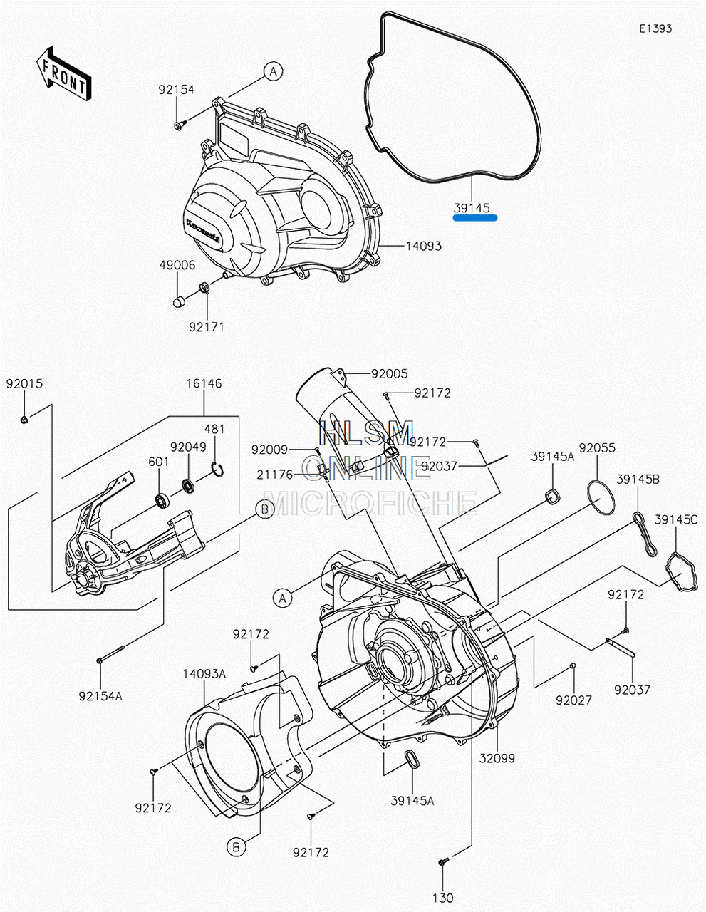 Kawasaki KRX Inner (OEM) Clutch Cover Gasket 