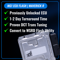 WSRD MG1 ECU Flashes & DCT Transmission Tuning | 2024-2026 Maverick R (Previously Unlocked ECU)