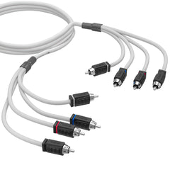 RCA Marine Grade Tinned 100% Copper OFC 6 Feet / 4 Channel - WHITE