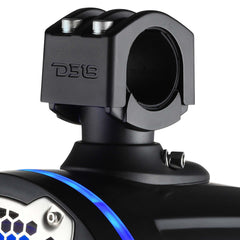 NXL 8" Neodymium Marine and Powersports Towers with Built-in Passive Radiator, 1" Driver and LED RGB Lights 180 Watts Rms -Black