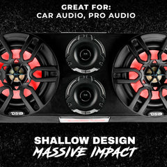 3.8" Shallow-Mount Super Bullet Compression Tweeter with 1" Aluminum Voice Coil | 100 Watts RMS 4-Ohm