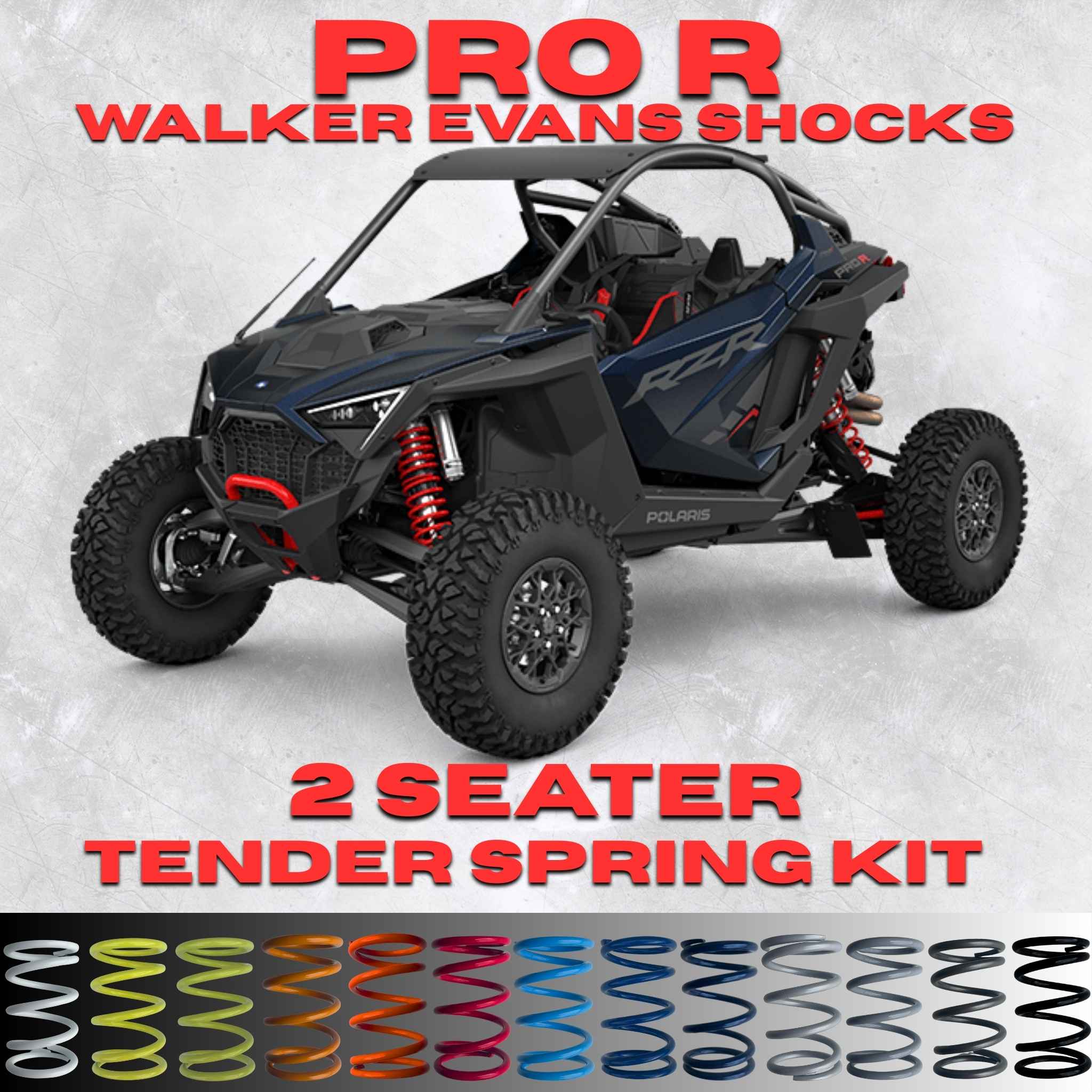 Polaris RZR Pro R 2 Seater Tender Spring Kit (Walker Evans Shocks)