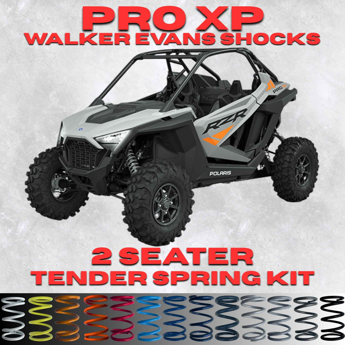 Polaris RZR Pro XP 2 Seater Tender Spring Kit (Walker Evans Shocks)