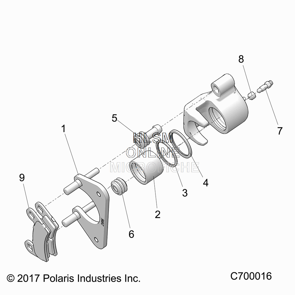 Polaris General Xp 1000 Rear Caliper Kit