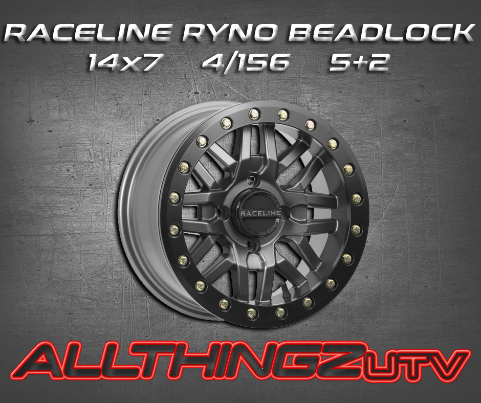 NEW Raceline Ryno Beadlock 14x7 4/156 5+2 offset set of 4 with Lugs