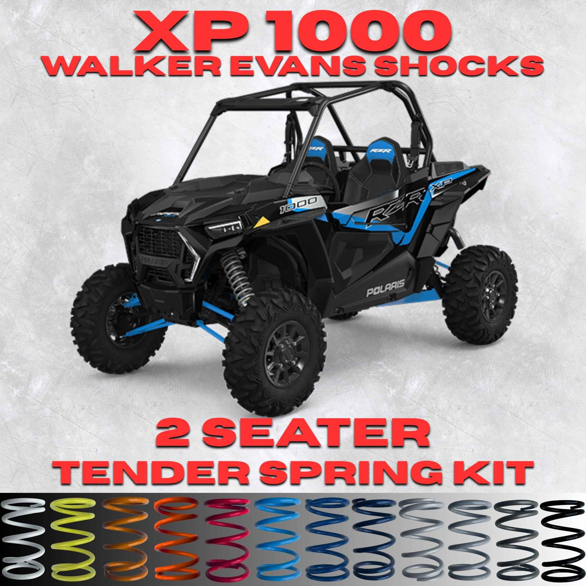 Polaris RZR XP 1000 2 Seater Tender Spring Kit (Walker Evans Shocks)