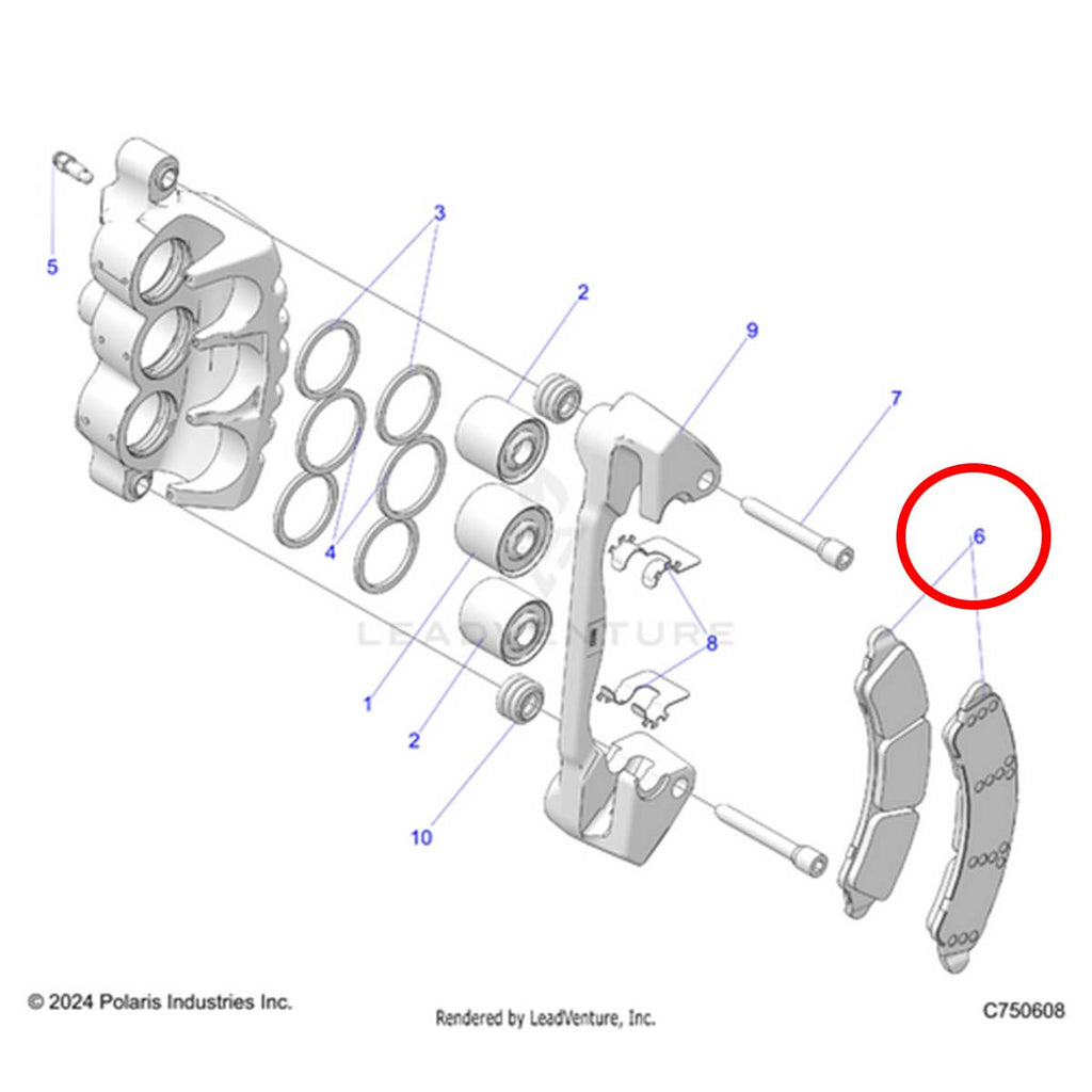 Polaris RZR Pro R 2 & 4 Seat OE Brake Pad Kits (2 Pair)