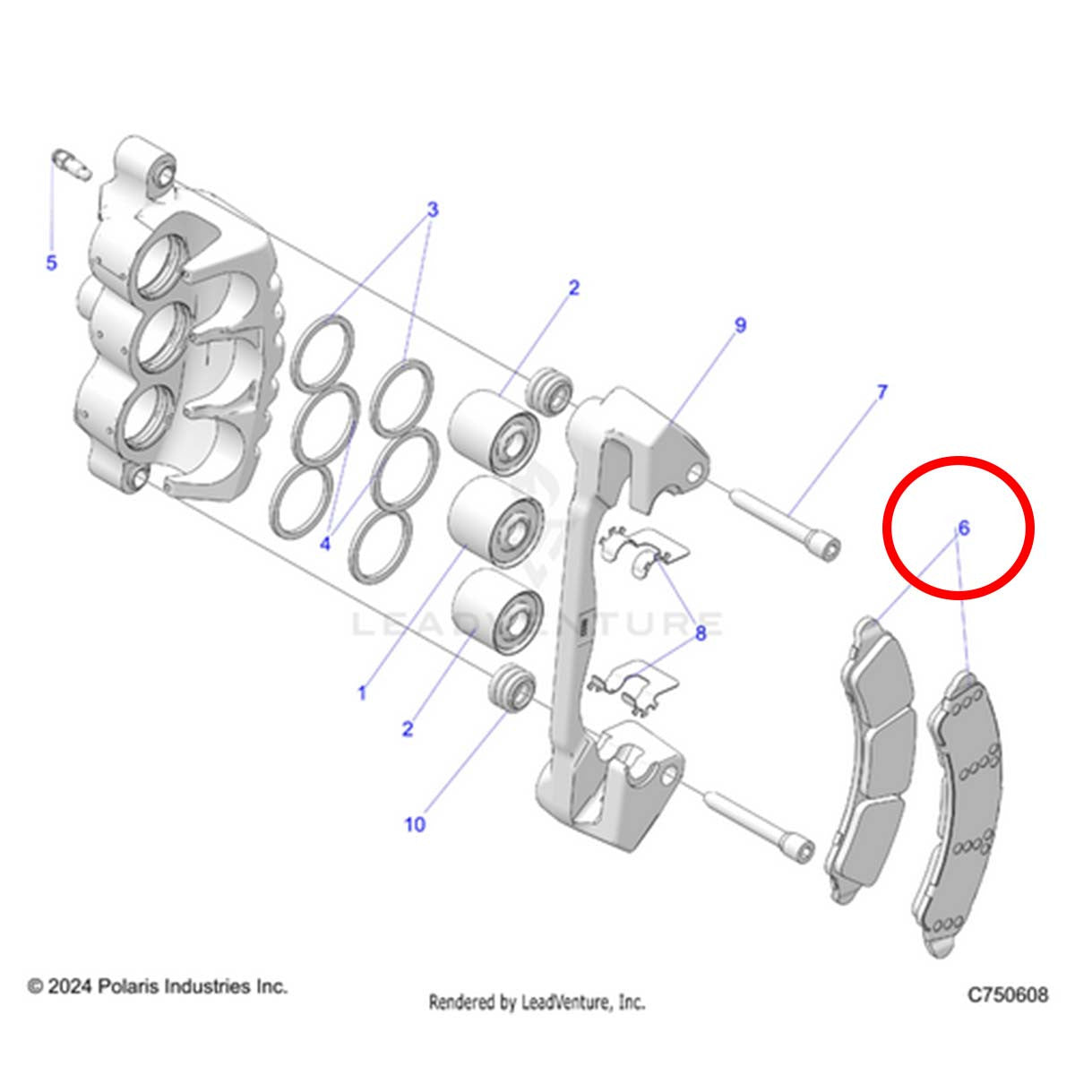 Polaris RZR Pro R 2 & 4 Seat OE Brake Pad Kits (2 Pair)
