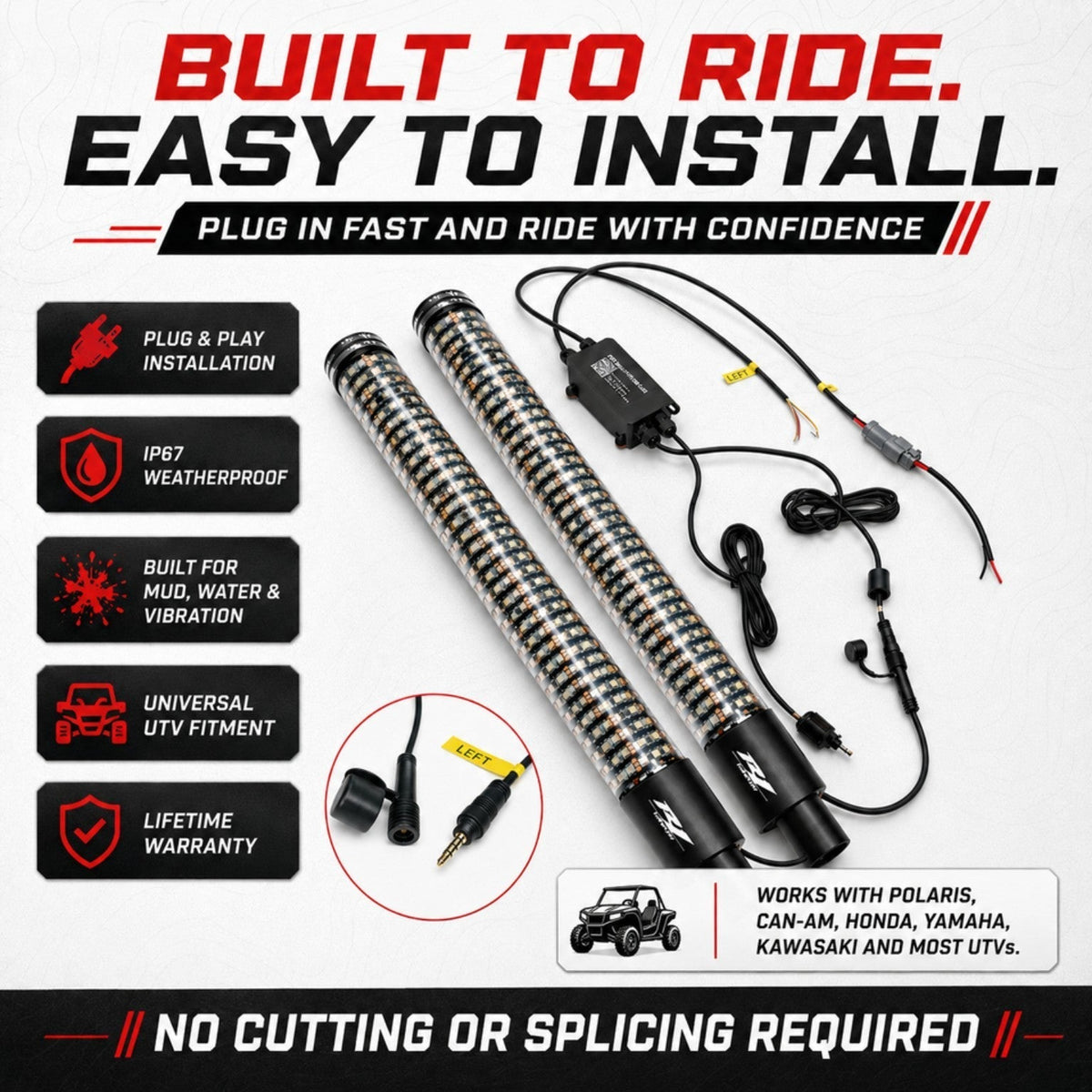 Fatty LED Whip Lights (Pair)