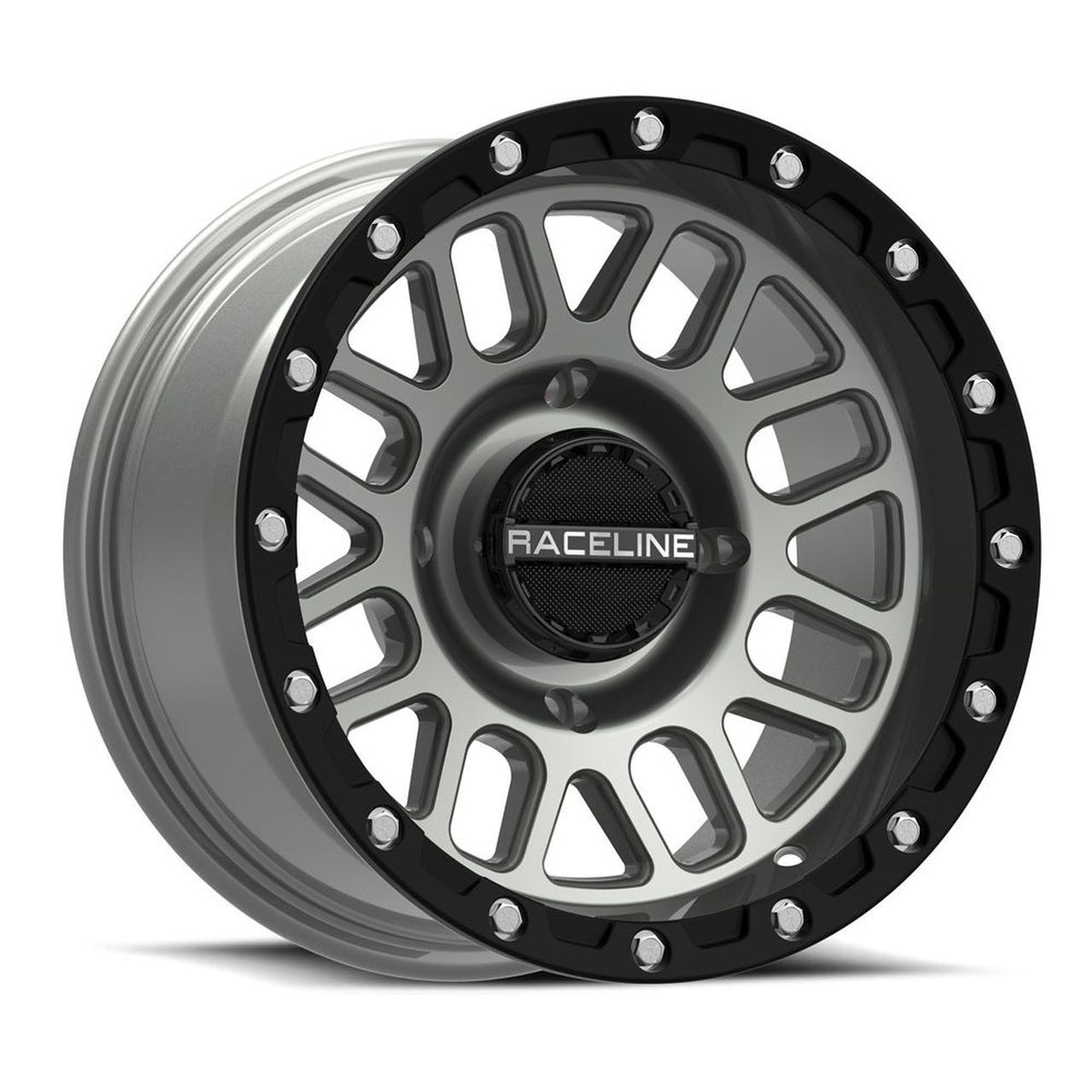 (4) RACELINE PODIUM BEADLOCKS STEALTH GREY