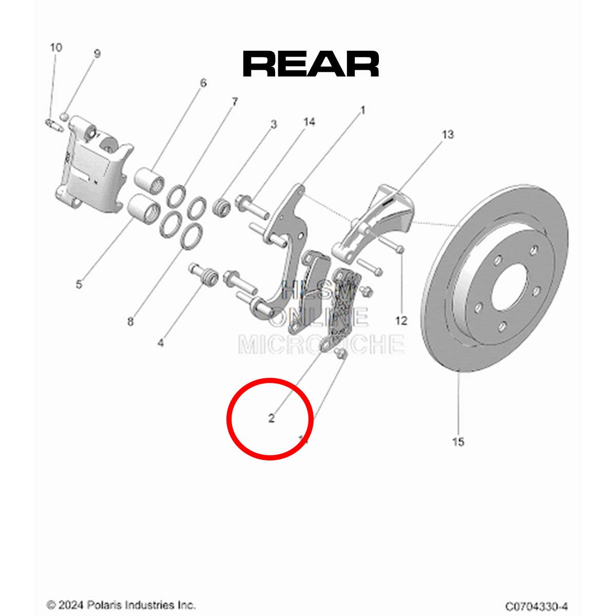 Polaris Expedition OE Front and Rear Brake Pads (2 pair)
