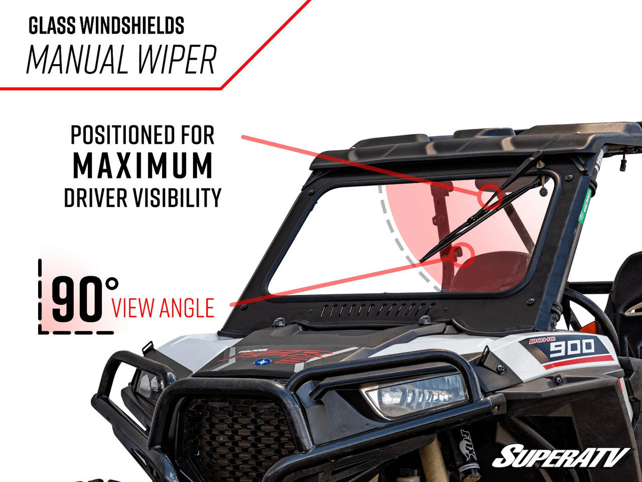 Polaris RZR XP 1000 Glass Windshield